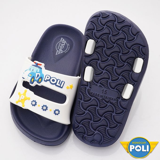 POLI輕量拖鞋(袋裝)POKS34016藍(中小童)-涼拖鞋-藍