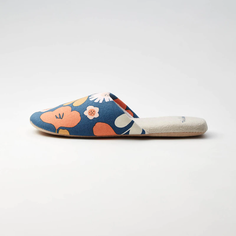 日本千趣會 - mini labo 質感室內拖鞋-石榴花-米粉 (23-25cm)