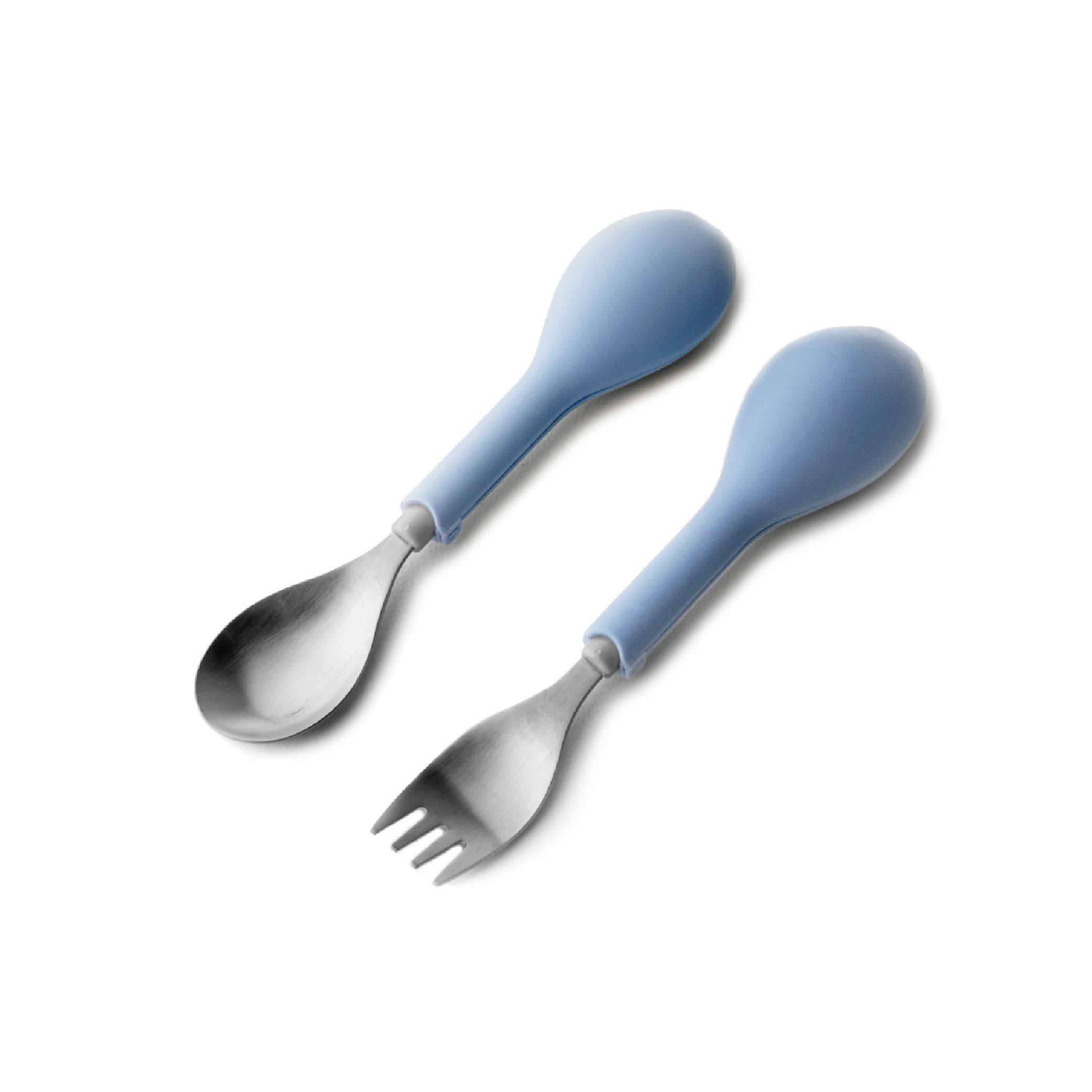 FlipGo - 翻滾吧湯叉組-湯匙+叉子-寂靜藍