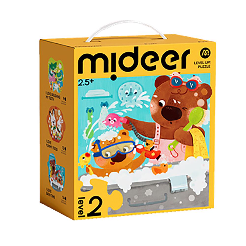 進階式拼圖-沐浴小熊(LEVEL2)