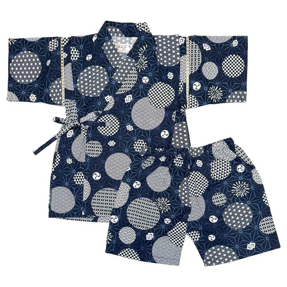 兩件式甚平-寶藍色