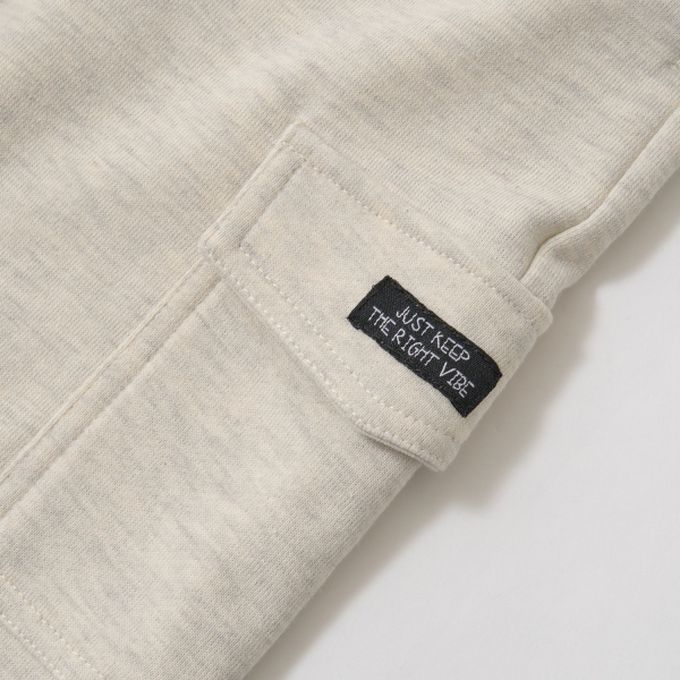 日本 b-ROOM - 休閒大口袋鬆緊長褲-草綠