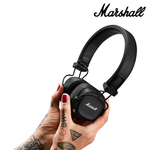 英國 Marshall - Major IV 藍牙耳罩式耳機 (台灣公司貨)-經典黑