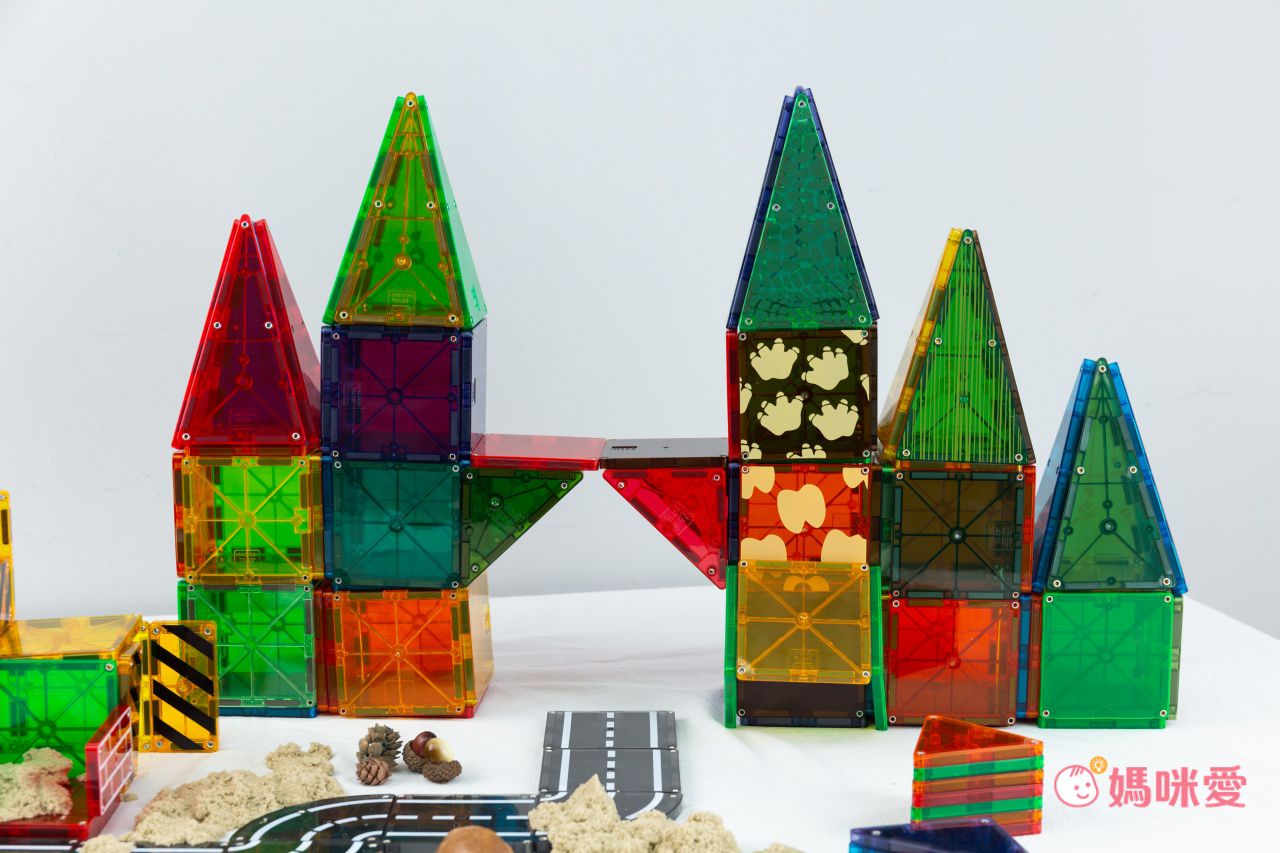 Magna-Tiles® - 彩色透光磁力積木100片