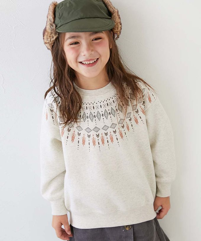 日本 devirock - 熱銷定番 裏起毛落肩大學長袖上衣-老虎-灰黑