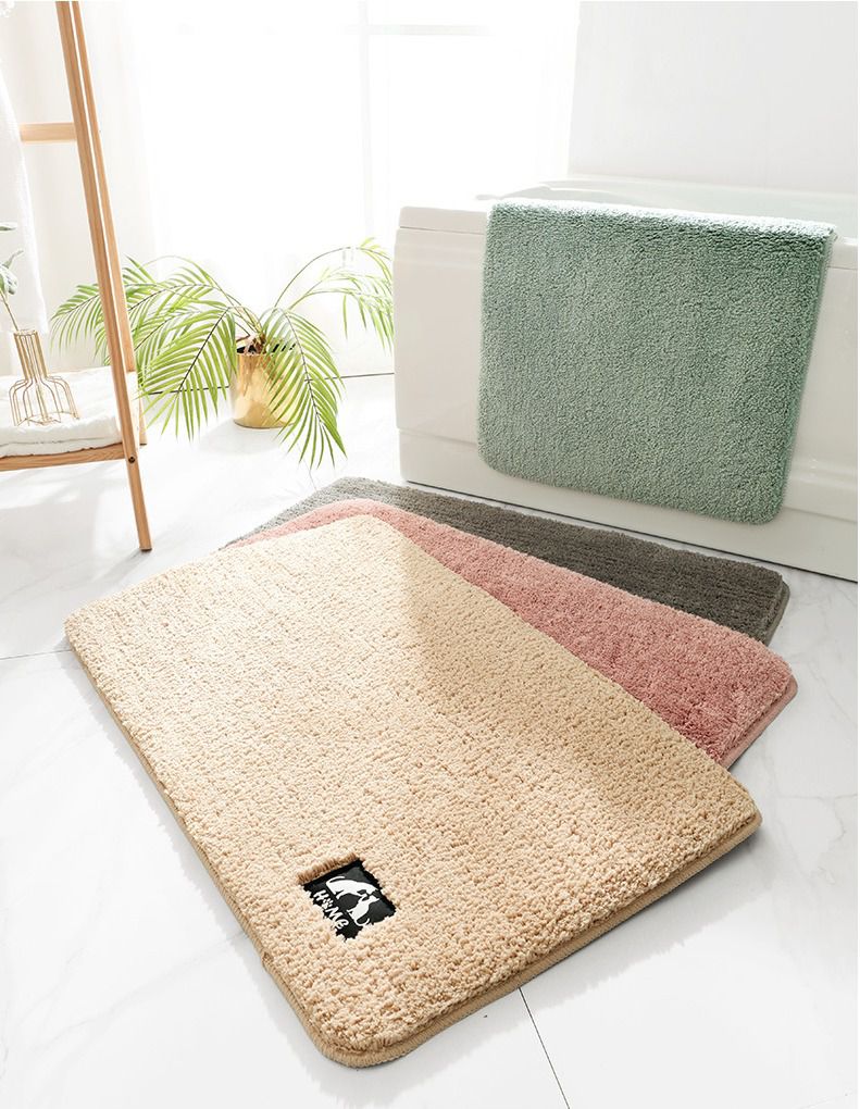 蛋糕加厚絨毛腳踏墊-湖水綠