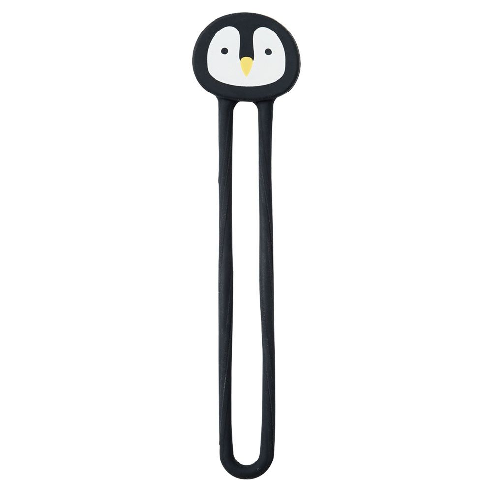 日本文具 LIHIT - 多功能磁鐵收納繩兩入組-企鵝 (2.2x9cm)