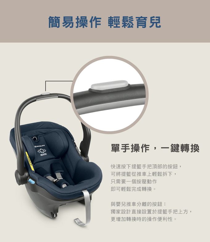 美國UPPAbaby - MESA i-Size 新生兒提籃-藍灰-4.4 kg
