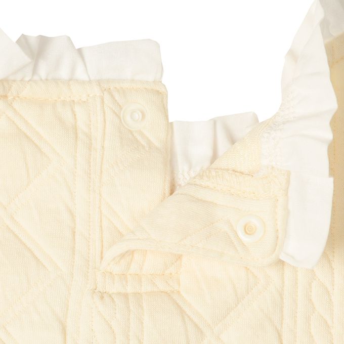 akachan honpo - 長袖鋪棉休閒上衣-下擺蕾絲-象牙白色