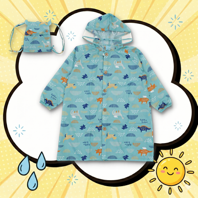 通通現貨～日本知名雨具公司出品【kukka hippo】童趣風小童雨衣