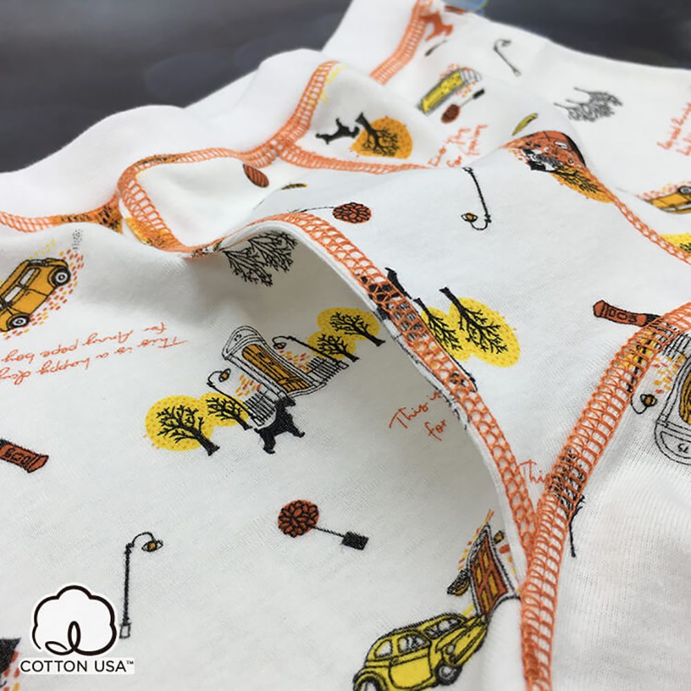 Annypepe - 男童純棉秋日汽車四角褲-白 (160)