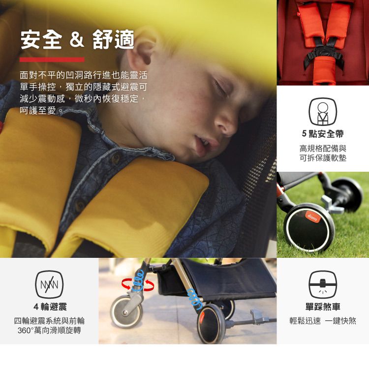 Diono - 西雅圖 璀沃斯 Diono TT 車-輕便型行李式秒收嬰幼兒推車-銅立方-福利品