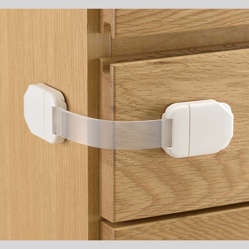 akachan honpo - 可拆式多用途安全防護鎖扣-Ｓ (本體:21.4×4×1.2cm、膠帶:10cm)