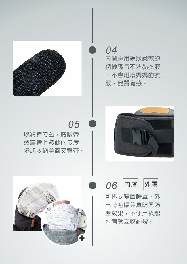 PUKU 藍色企鵝 - Athena雅典娜多功能腰凳揹巾-時尚銀