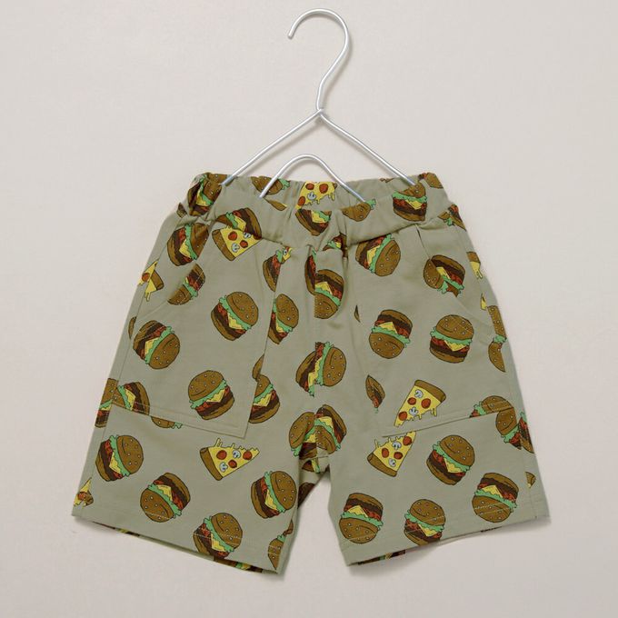 日本 BRANSHES - 100%棉 百搭休閒口袋短褲-直紋-紅白