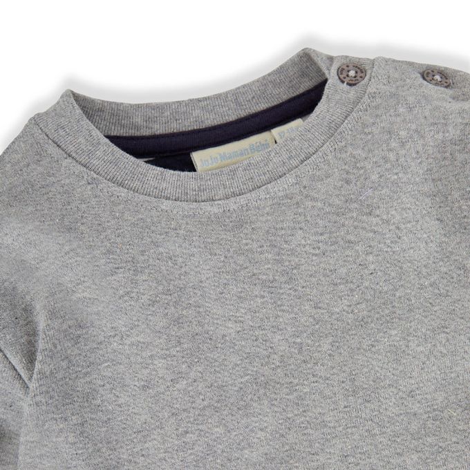 英國 JoJo Maman BeBe - 幼/兒童100%純棉長袖上衣 2 件組(可當內搭)-經典寶藍