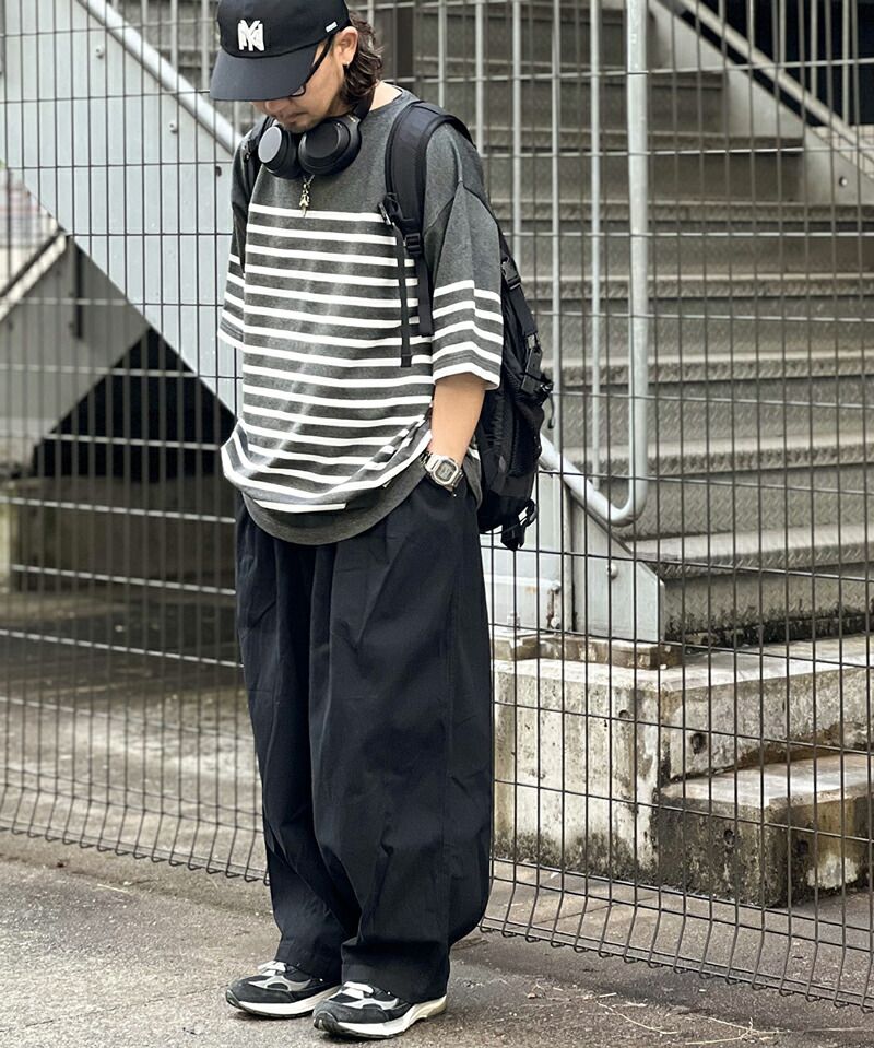 日本 Classical Elf - 圓領透氣橫條紋五分袖上衣-白x綠