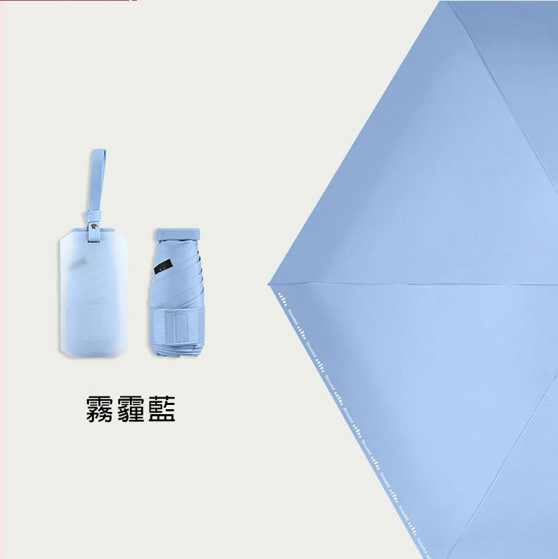 Beneunder - 六折迷你扁傘(附時尚手拿包)-高級灰