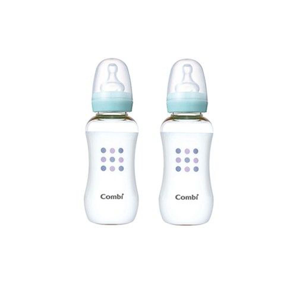 日本combi 母乳力學pes 奶瓶2入實用組 藍色 270mlx2 媽咪愛