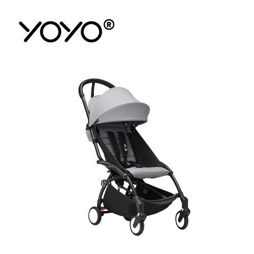 YOYO² 法國 6+ 推車組合(含車架)-黑色車架+岩石灰