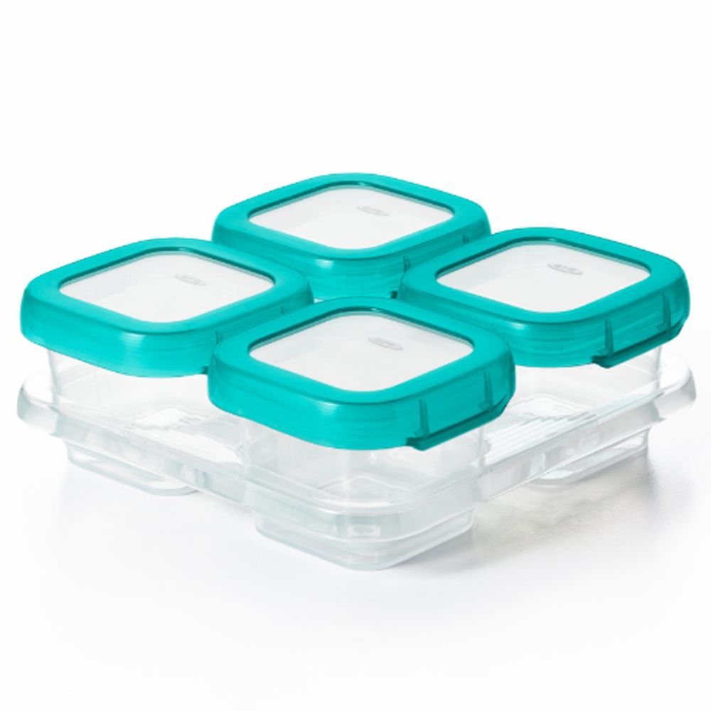 美國 OXO - 好滋味冷凍儲存盒(4oz)-靛藍綠