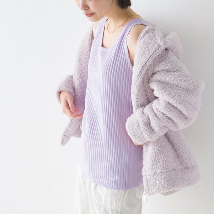 日本 OMNES - 直羅紋圓領無袖背心/內搭-卡其