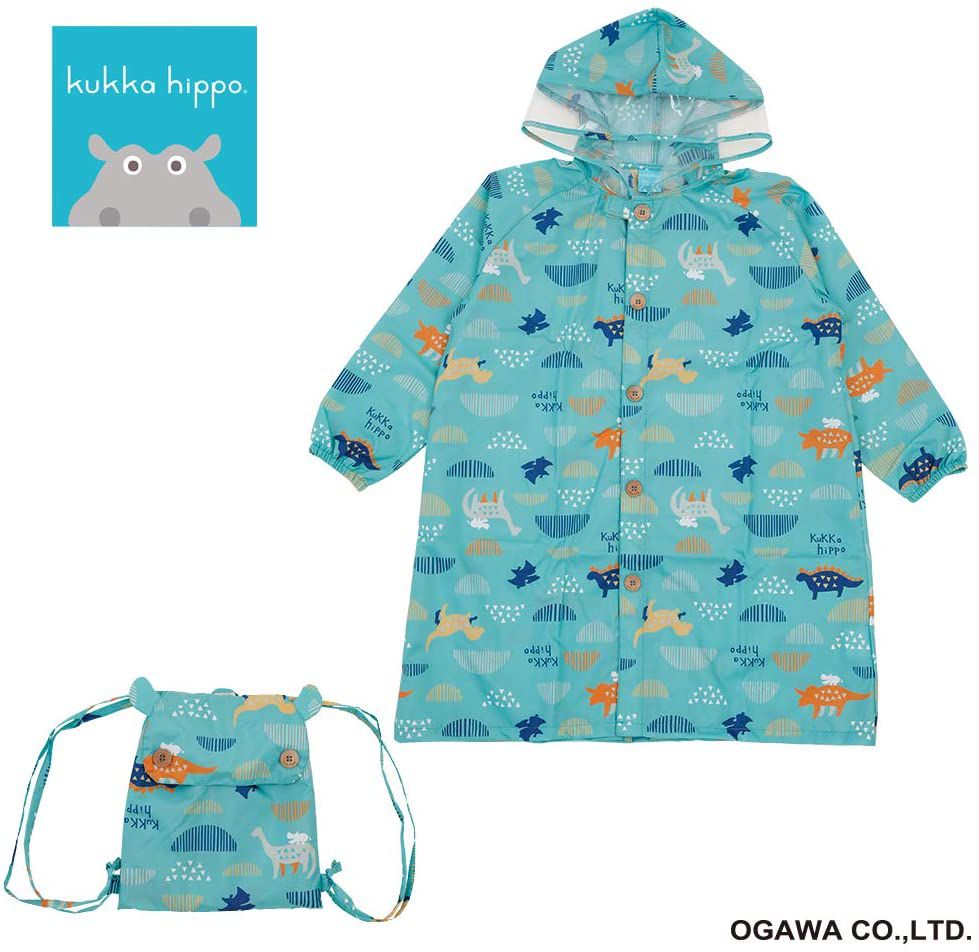 日本 kukka hippo - 兒童雨衣(附收納袋)-恐龍世界