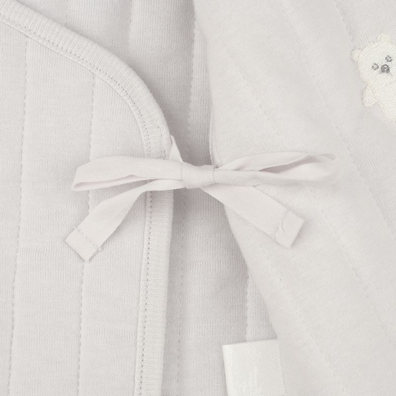 akachan honpo - 保暖絎縫背心 按扣款-灰色 (50~70cm)