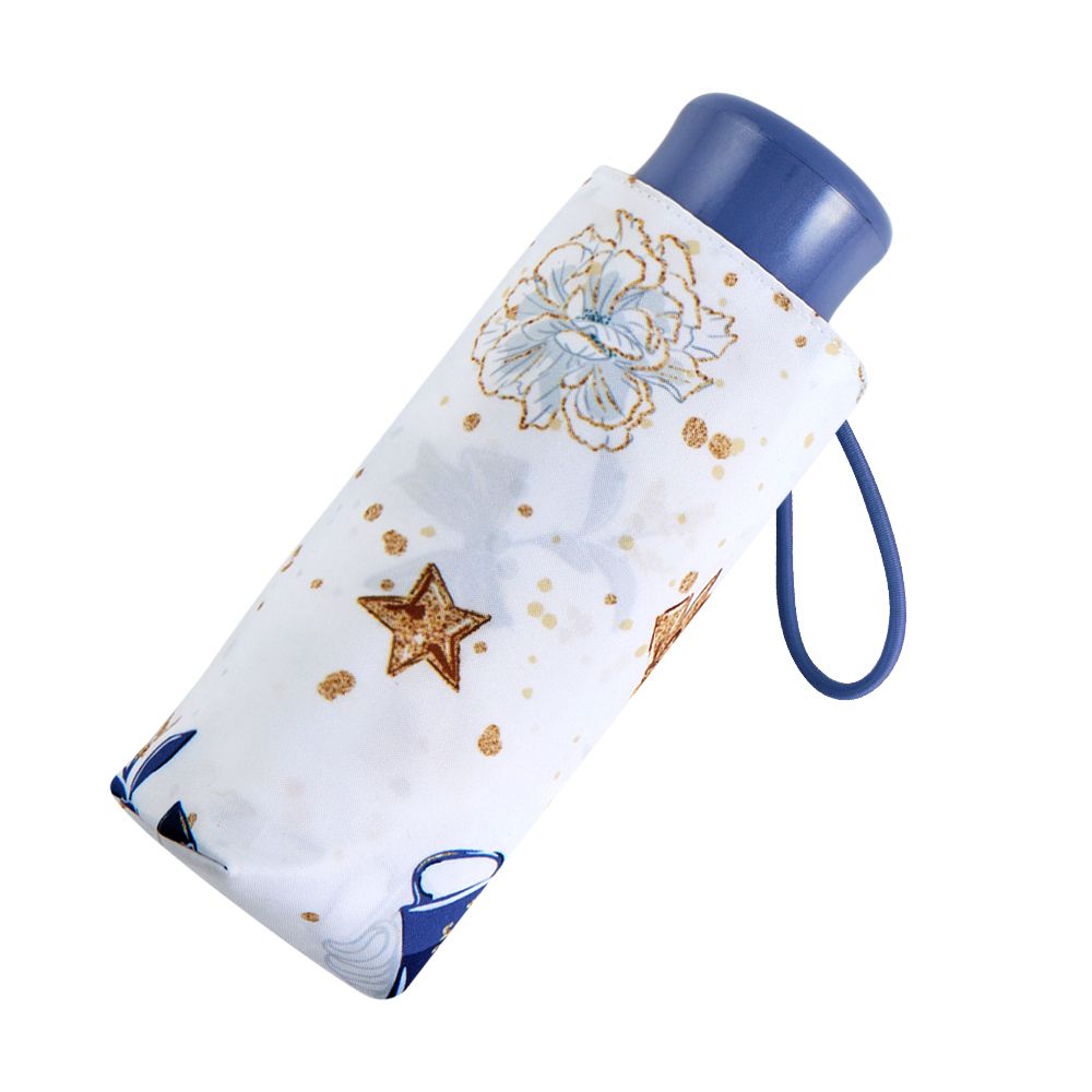 抗UV手開迷你口袋傘-Starry Life(白)-230g