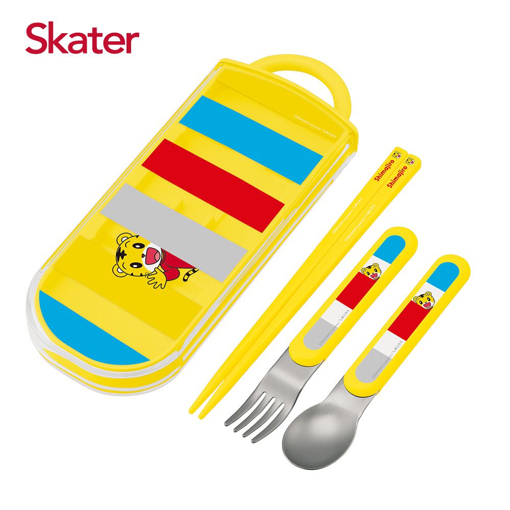 日本 SKATER - 銀離子三件餐具組-巧虎Hello