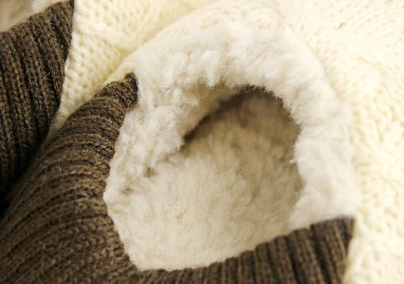 日本 BISQUE - 保暖室內拖-素色毛絨-深藍 (L(25-27cm))