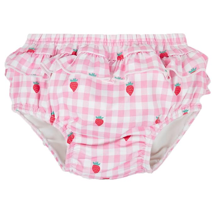 英國 JoJo Maman BeBe - 嬰幼兒/兒童單件尿布泳褲(內有尿布褲)-田園草莓