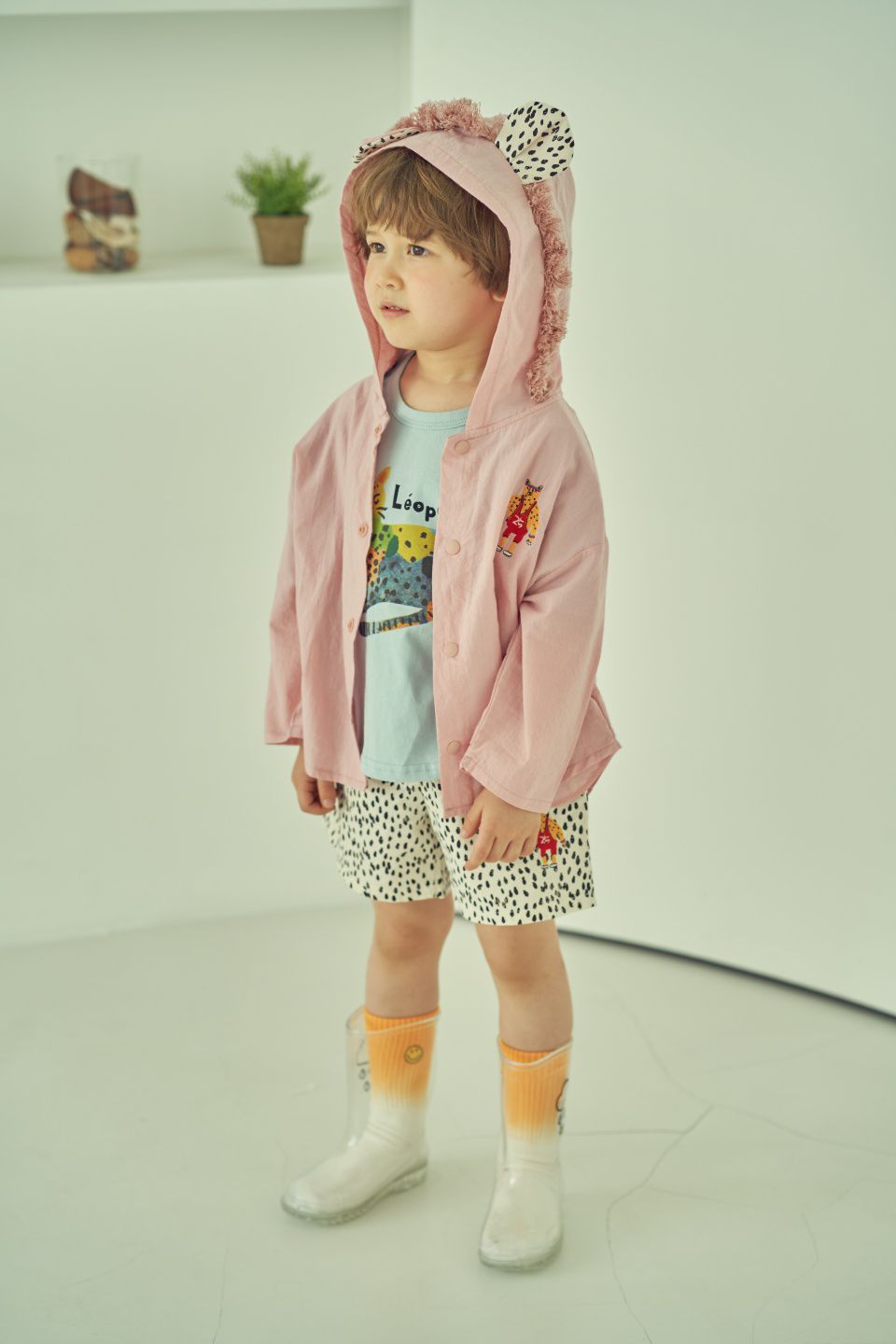 韓國 Mimico - 炫彩花豹T-天藍