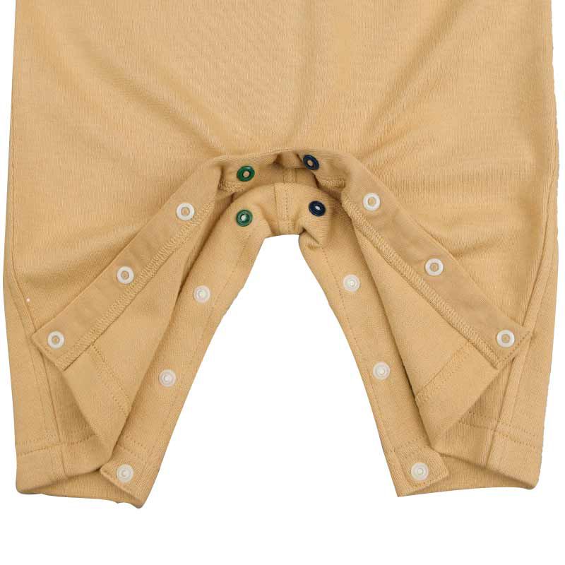 akachan honpo - 男吊帶褲+T恤-淺卡其色