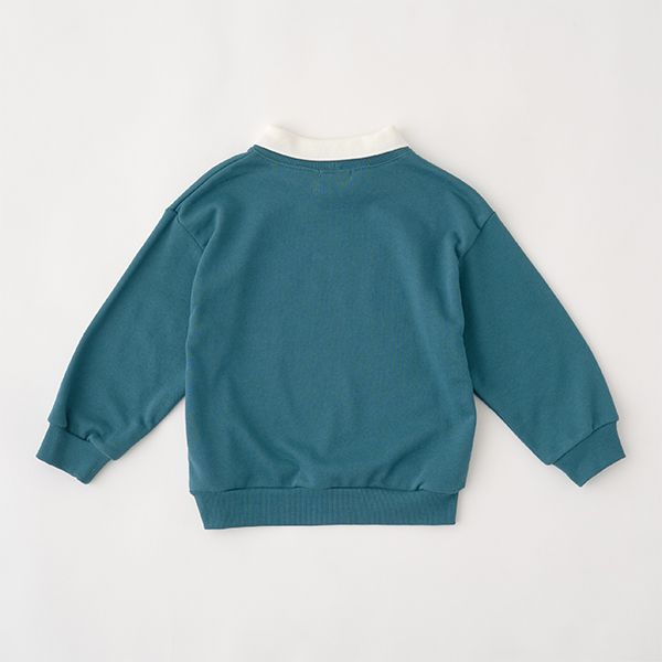 日本 b-ROOM - 氣質學院logo有領大學T-海軍藍