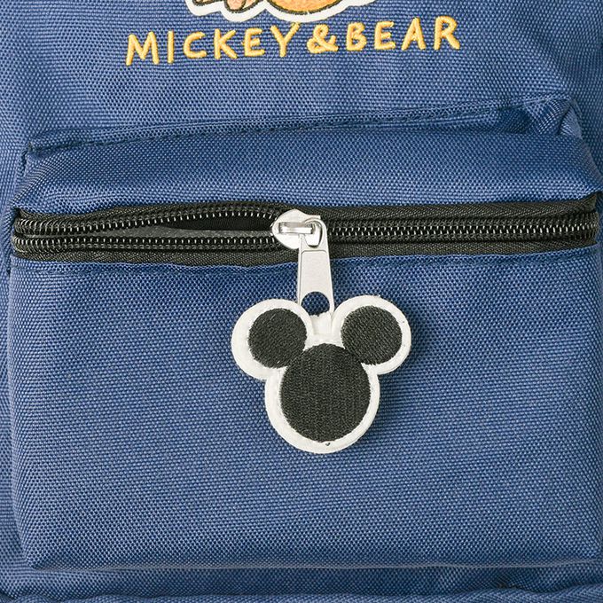 akachan honpo - 背包-迪士尼 凸毛繡-深藍色