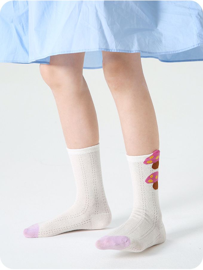 可愛眼睛說故事網眼中筒棉襪