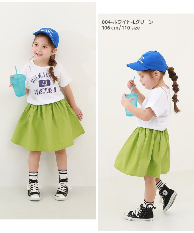 日本 devirock - 百搭印花拼接短袖洋裝-英數標語-灰白x霧藍