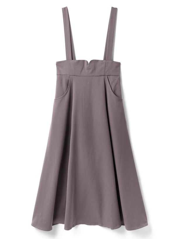 日本 GRL - 甜美修身高腰吊帶裙(附腰帶)-時尚黑