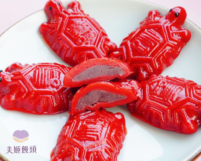美姬饅頭 - 福壽安康造型紅龜粿