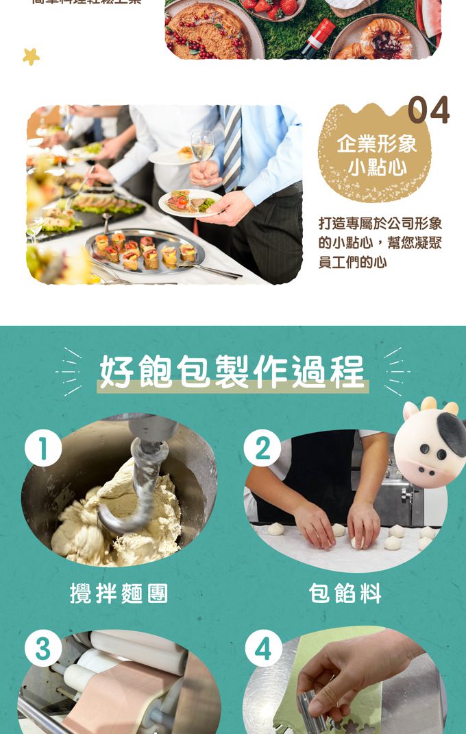 艾酷奇 - 小乳牛造型包子 可口奶黃包-65gX3入