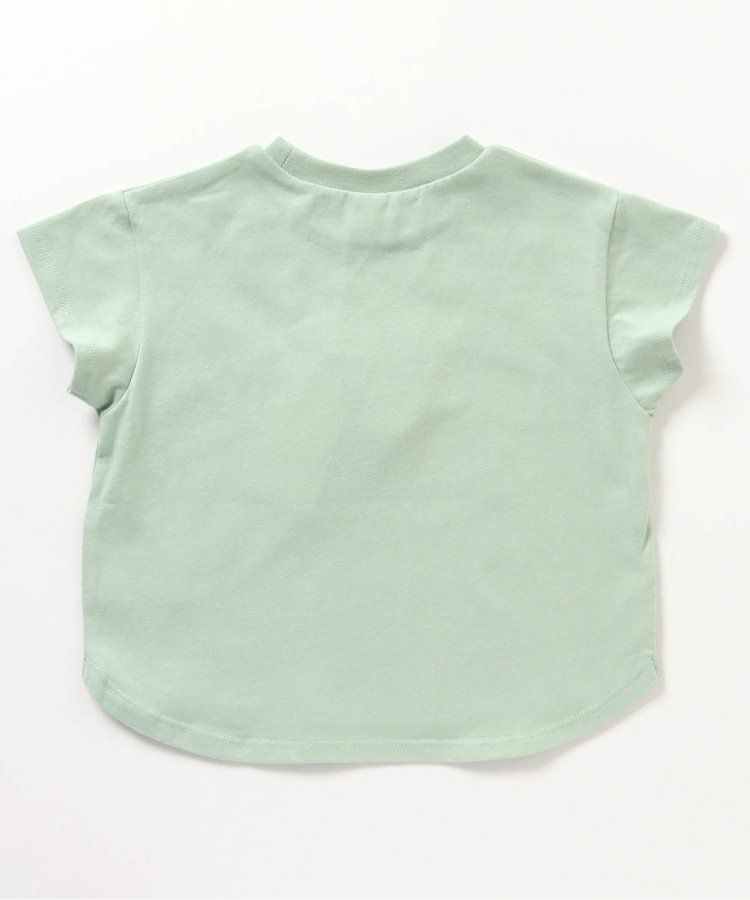 日本 apres les cours - 立體刺繡印花短袖上衣-冰棒-袖撞色