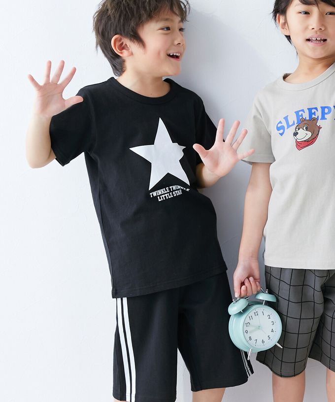 日本 devirock - 100%棉 短袖家居服/睡衣套裝-櫻桃-粉橘系