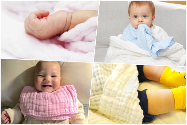 知名月中愛用品牌！美國 L'Ange 棉之境 純綿紗布小方巾、浴巾