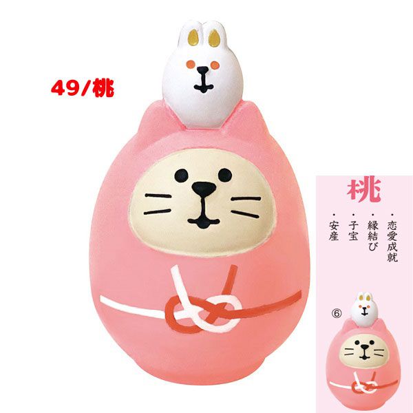 日本 Decole - 開運不倒翁-必勝-紅 (φ3x4.7cm)