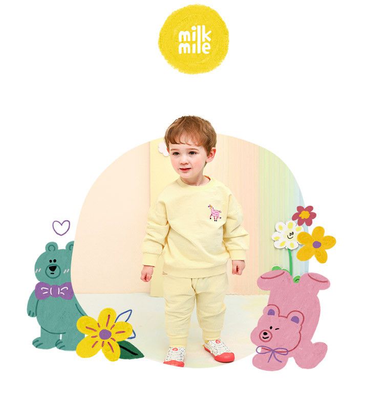 韓國 milk mile - 粉紅駱馬套裝