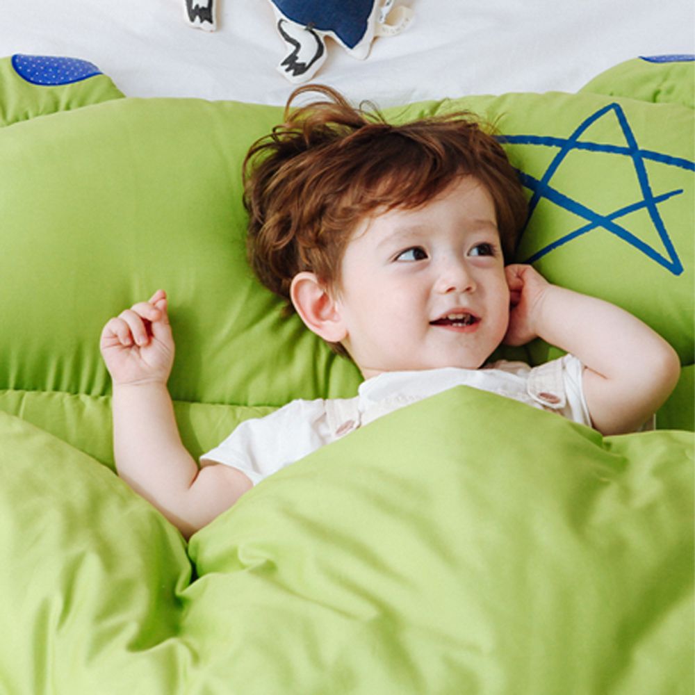 韓國Daby - 【2020年新款】大怪獸兒童睡袋+帆布收納袋-青蛙Frogy(綠色)