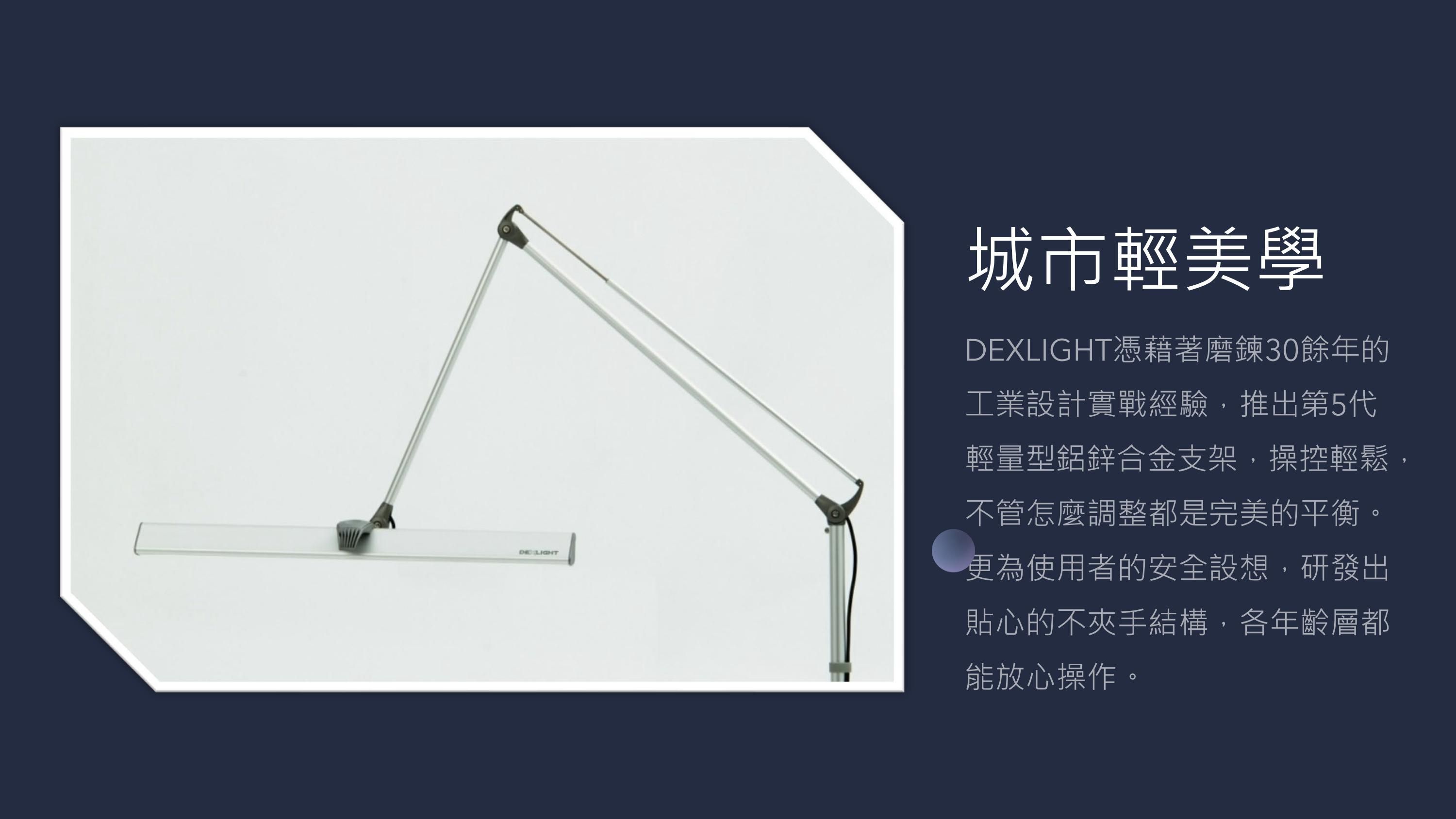 DEXLIGHT 德克斯檯燈 - CHECK 雙臂LED護眼立燈 - 三段調光 (立夾兩用)