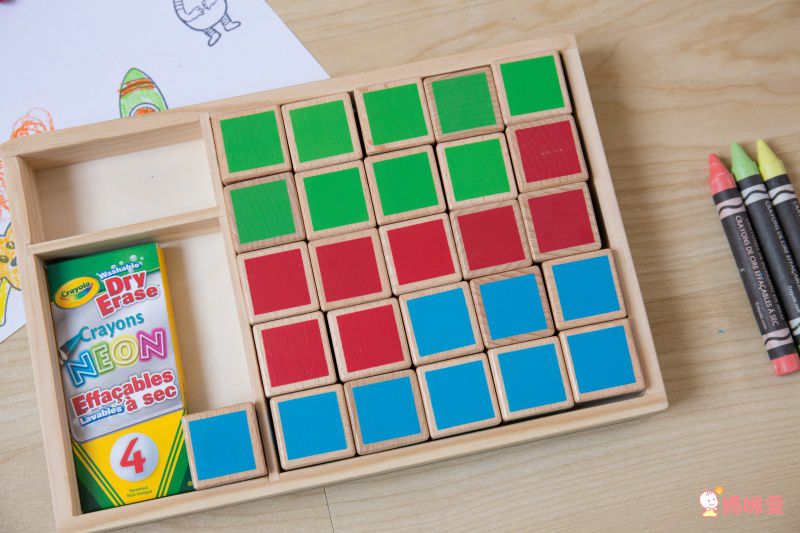 拼圖拿起來變印章【美國繪兒樂】幼兒印章塗鴉 ❤ 輕鬆完成蓋印畫！