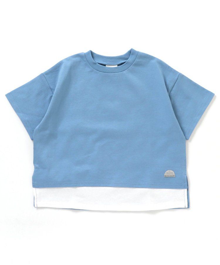 日本 BREEZE - 寬鬆版型背後設計短袖上衣-淺卡其